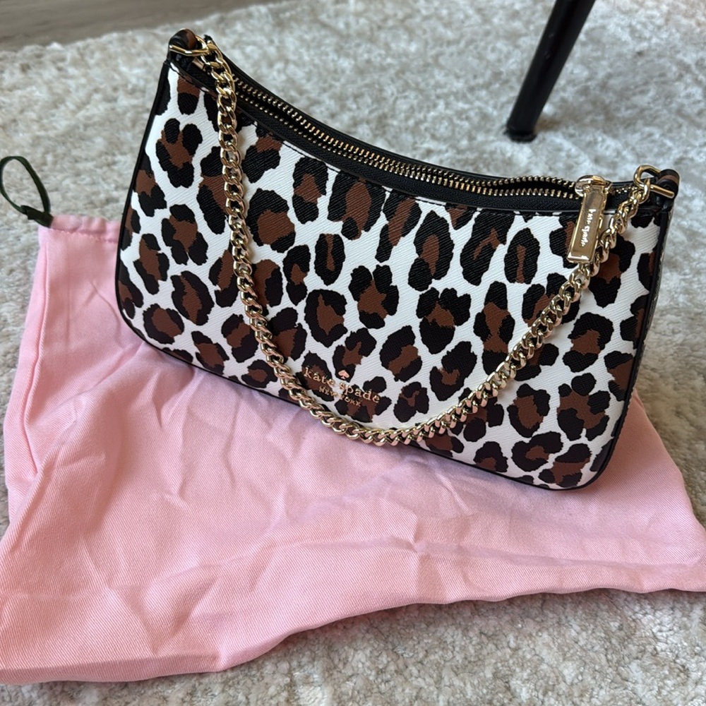 Kate Spade Brown and Black Leopard Shoulder Bag